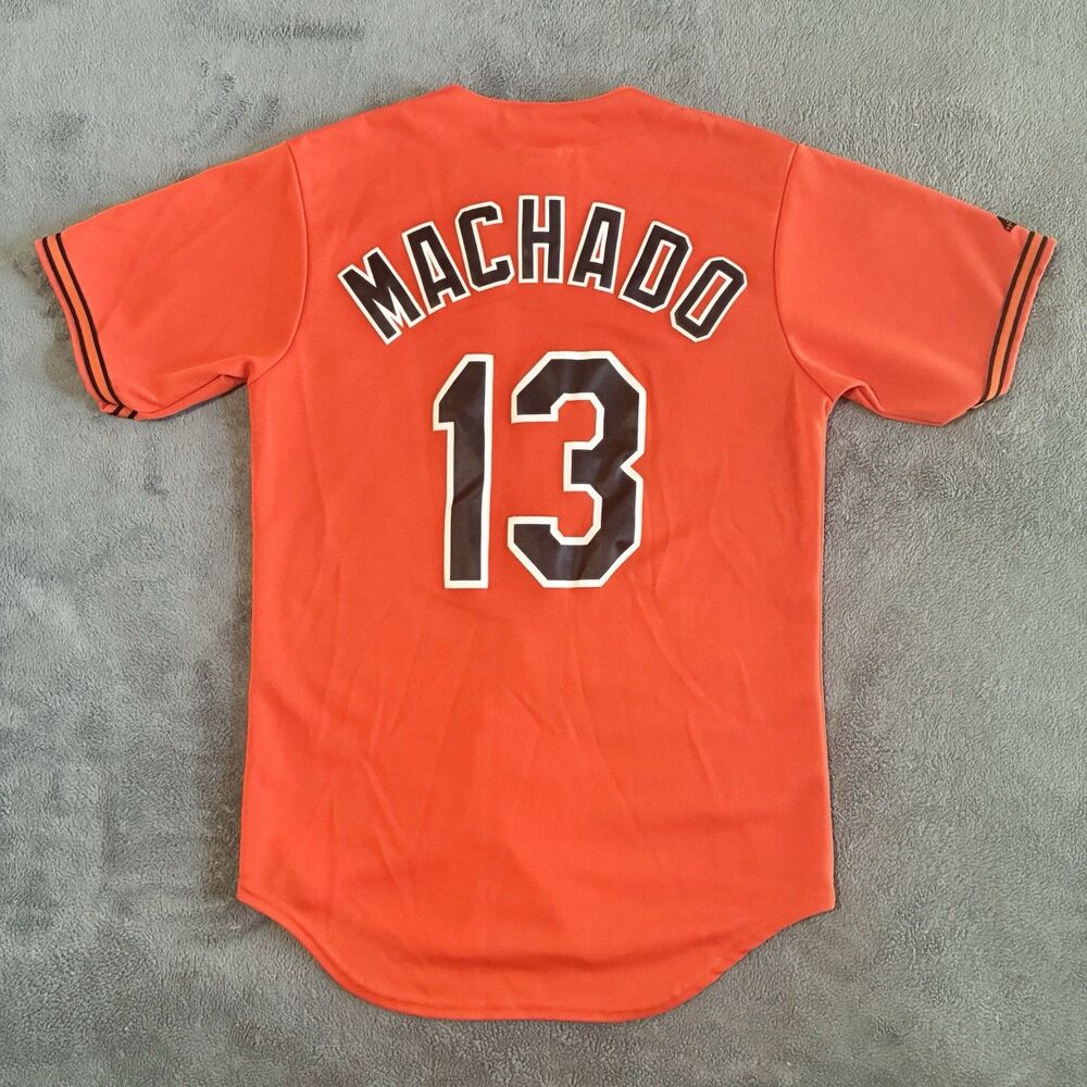 Majestic MLB Baltimore Orioles Orange Alternate Jersey Men’s S #13 Manny Machado
